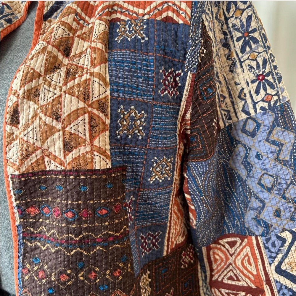 Alfred Dunner Quilted Patchwork Open Front Jacket… - image 8